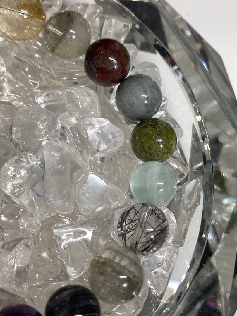 天然石　ルチルクォーツ　他色々　ブレスレット