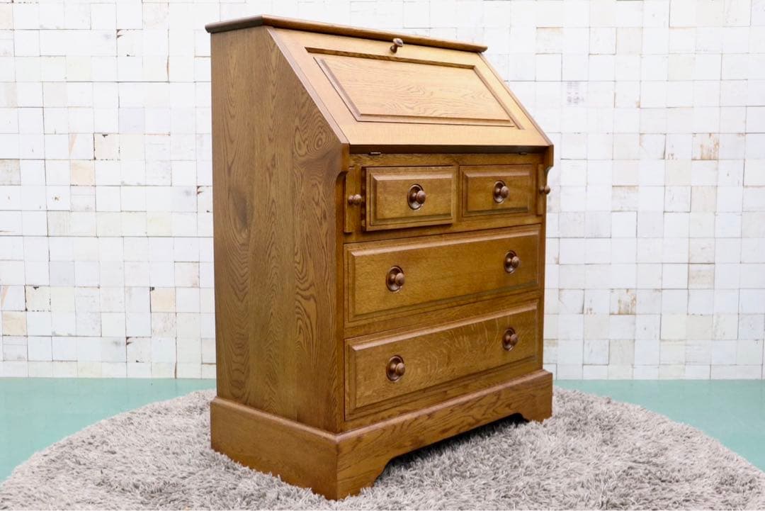 GMGK340○えぞ民芸家具 / 蝦夷民芸家具 敏音知 ライティングビューロー