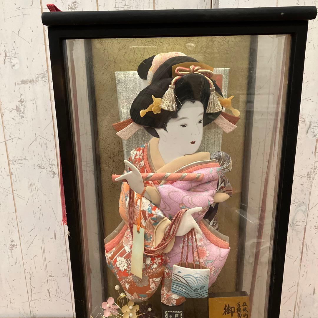 押絵羽子板 久月 お祝い 羽子板飾り 初正月飾り 女の子 ケース付 ディスプレイ