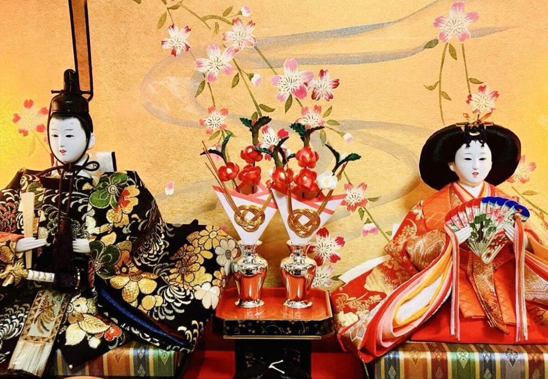 久月 美品 縁起の良い高級雛人形】親王官女五人飾り 桃の節句に - メルカリ