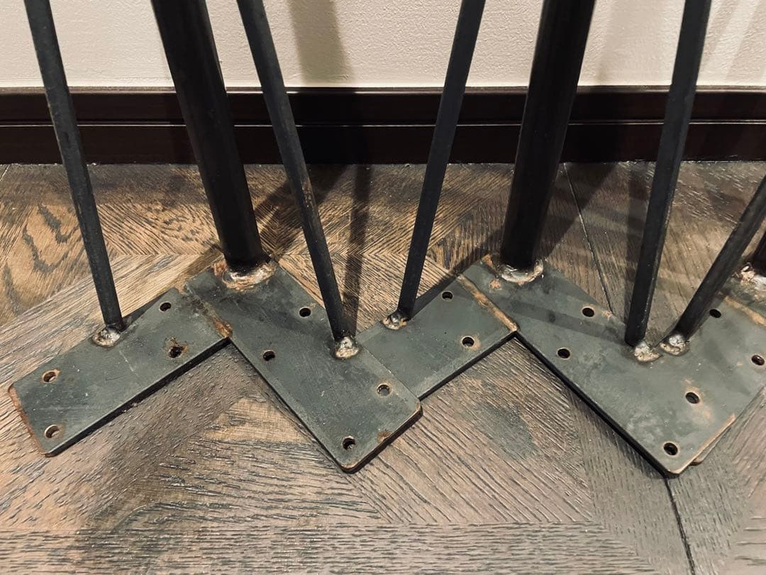 【特注鉄脚】 無塗装 黒皮仕様 100cm 【SQUARE Furniture】