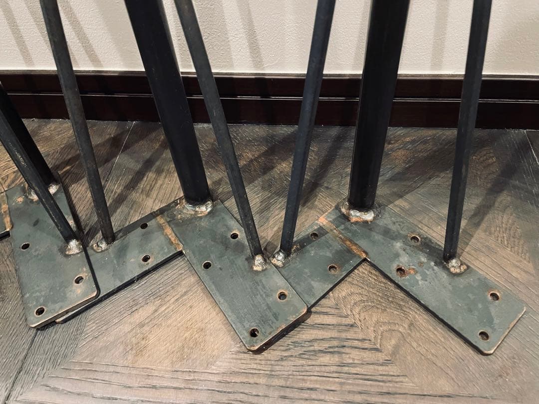 【特注鉄脚】 無塗装 黒皮仕様 100cm 【SQUARE Furniture】