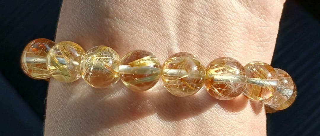 ゴールドタイチンルチル　ブレスレット