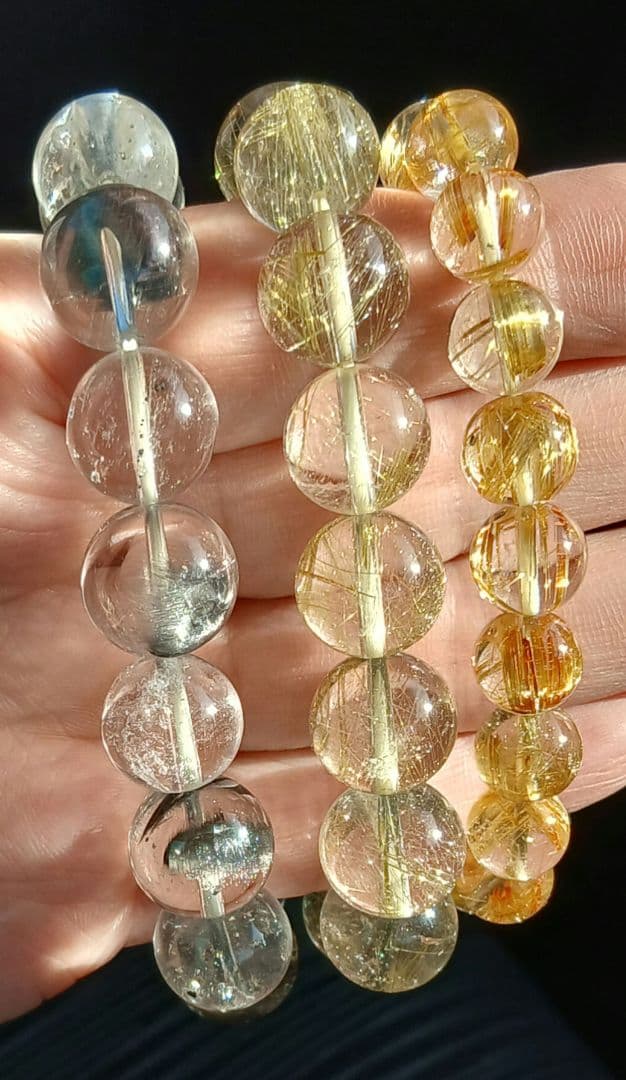 ゴールドタイチンルチル　ブレスレット