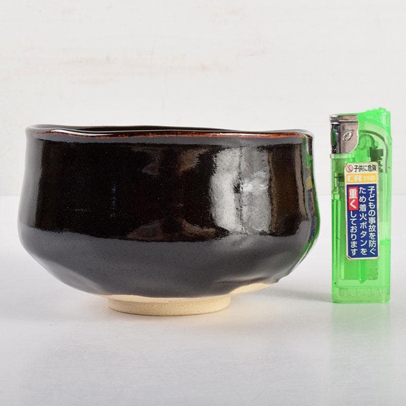 茶道具 六代 高橋道八造 黒釉 茶碗 共箱 V R4888 - メルカリ