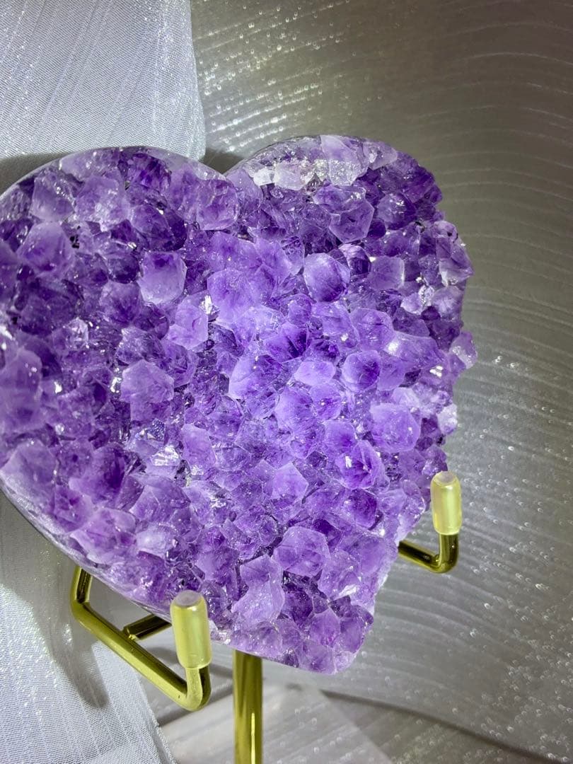 アメジスト　ハート　置物