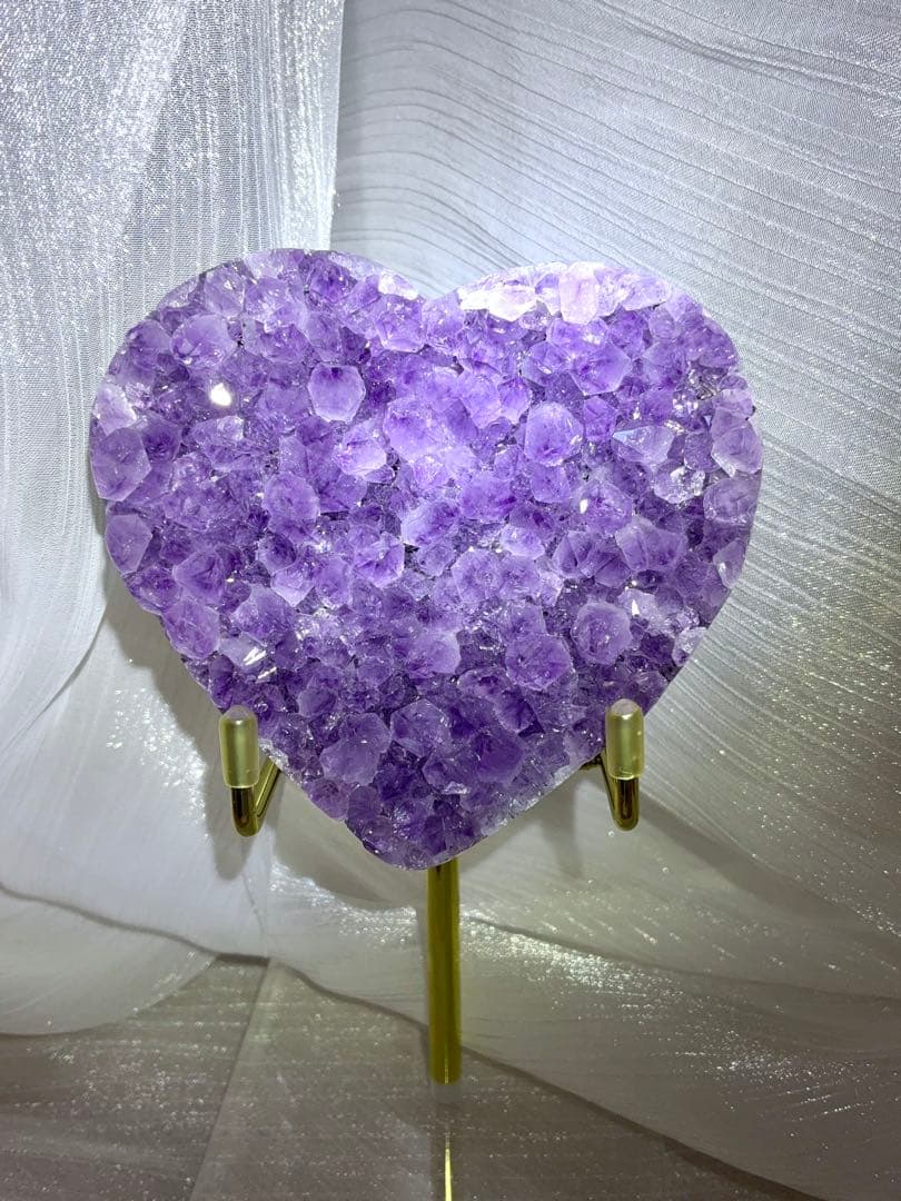 アメジスト　ハート　置物