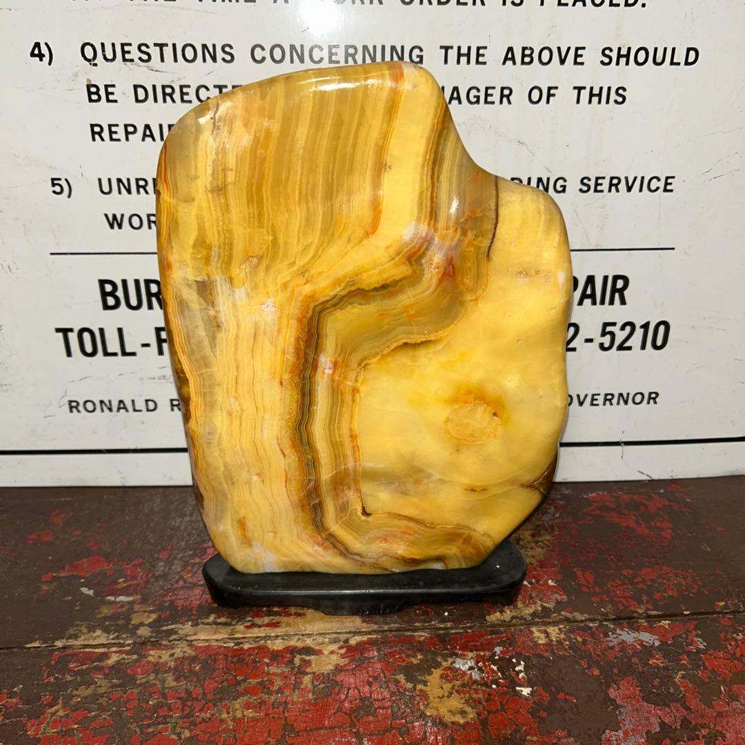 縞メノウ 3.2kg 瑪瑙 アゲート 置物 原石 鑑賞用 天然石 オブジェ