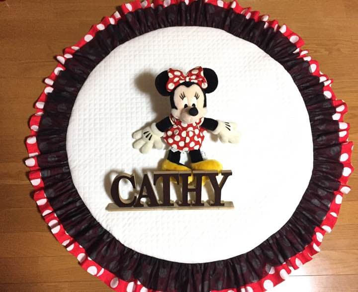 【値下げ中】ミニーちゃん風マット❤️オーダー受付中