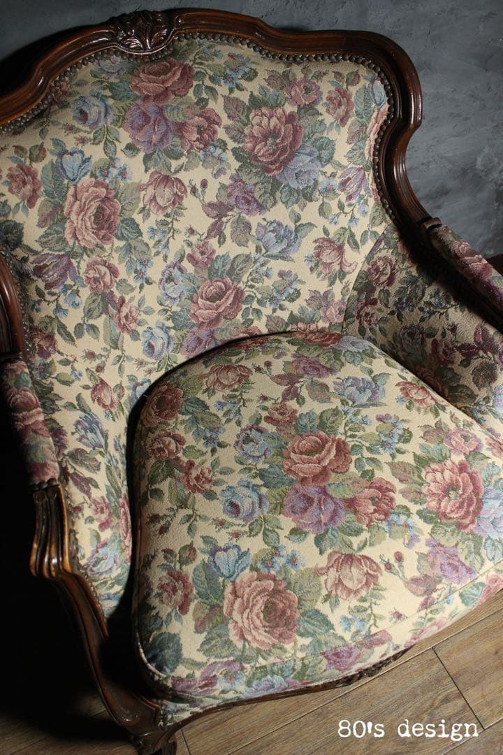 首都圏送無料〜80's アンティークソファ コレクターコンディション花柄 ソファ