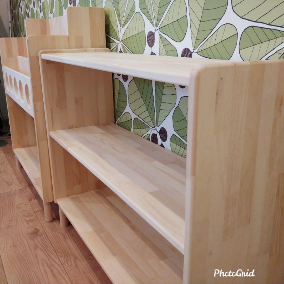 あひる　絵本棚　✨　おもちゃ棚　木製棚　ウッドシェルフ　モンテッソーリ