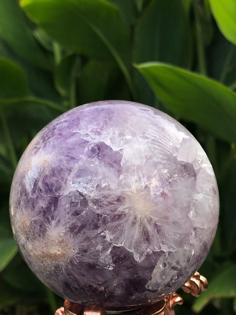 ❤️ ✳ 超レア　高品質　76mm 綺麗　紫ピンク　アメジスト　桜瑪瑙　笑口　玉