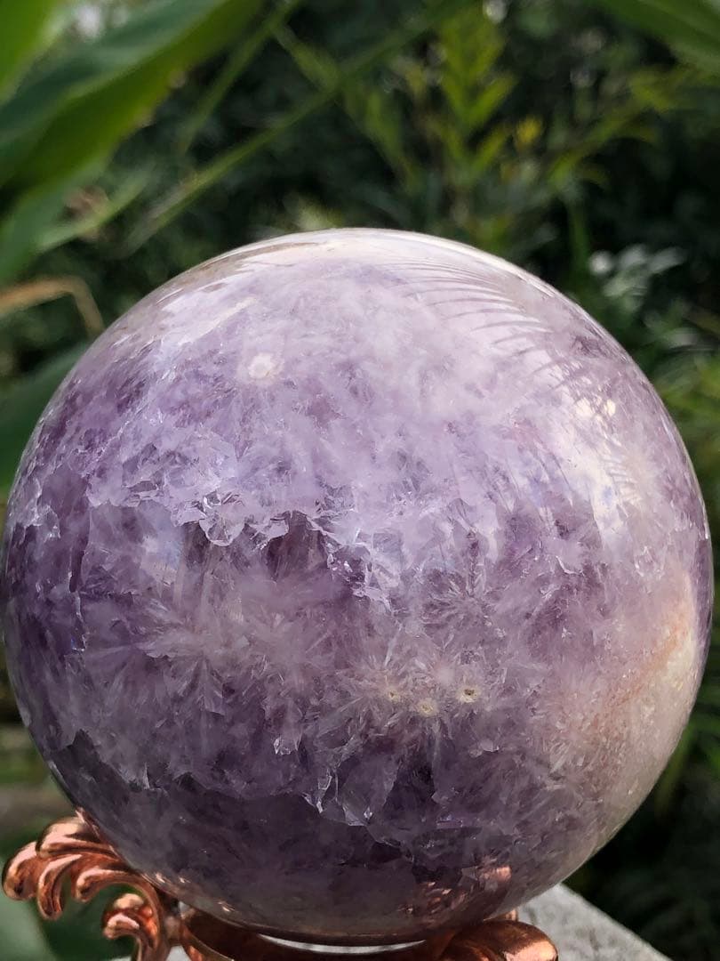 ❤️ ✳ 超レア　高品質　76mm 綺麗　紫ピンク　アメジスト　桜瑪瑙　笑口　玉