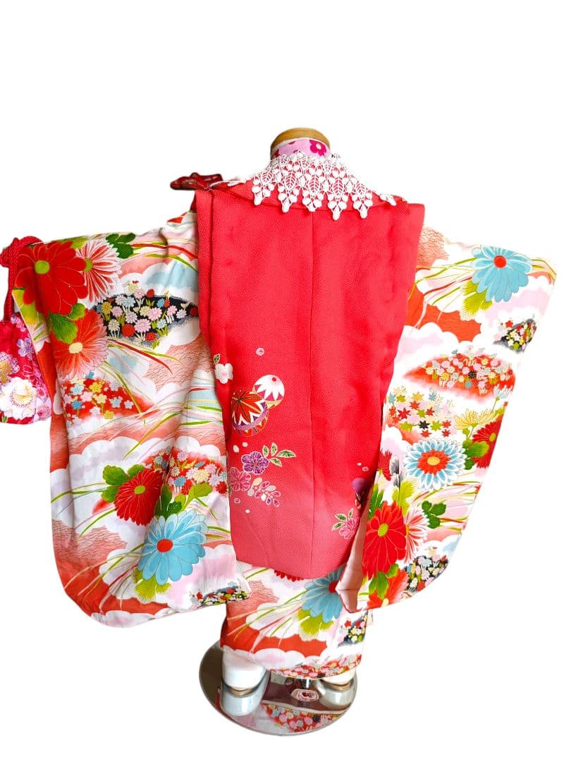 アンティーク着物と新品正絹被布セット