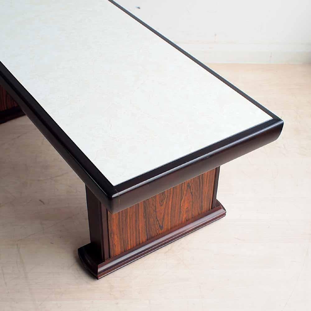 70's ジャパンヴィンテージ センターテーブル 大理石調天板 ZR24408