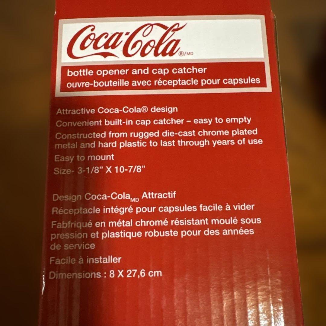 新品　コカコーラ　栓抜き　ボトルオープナー　キャップキャッチャー