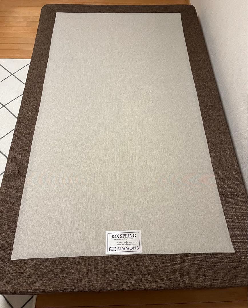 16日迄❗️シモンズ ボックススプリングセミダブル ベッドフレーム ダブルクッショ