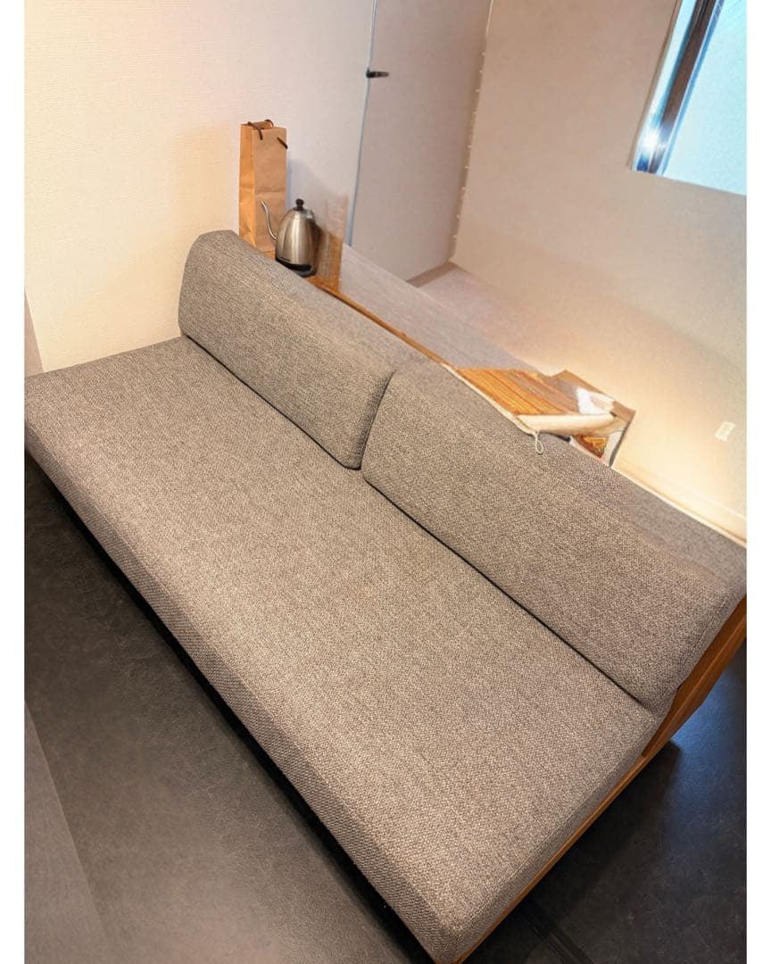 【価格交渉OK】WTW マリブソファ グレー オープンシェルフ付き