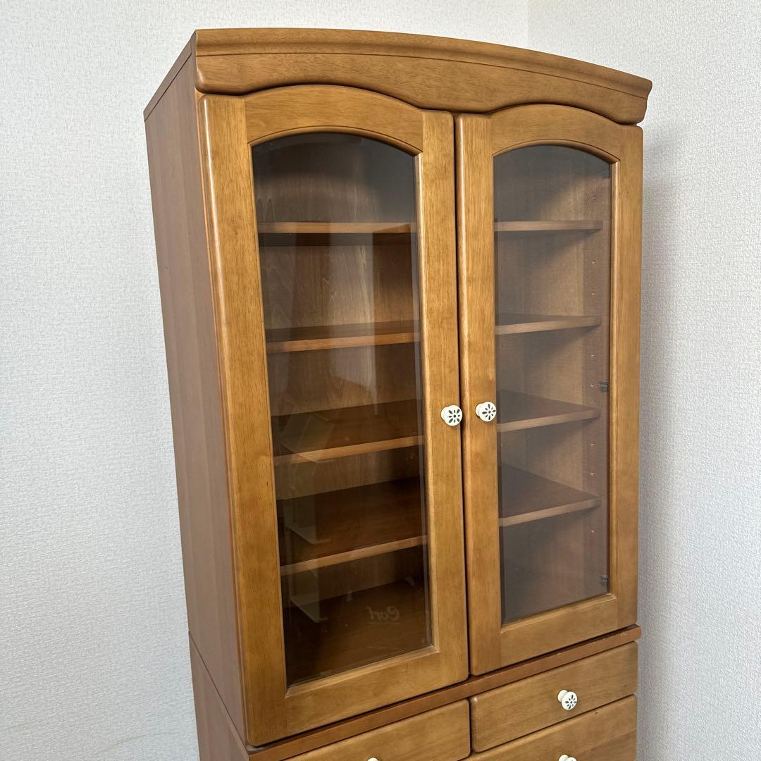 カリモク チターノ 食器棚 キッチンボード キッチン収納 瀬戸ものつまみi1※