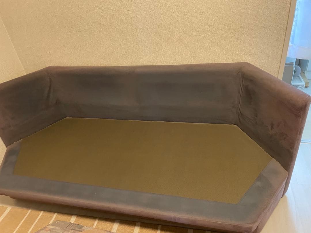 引き取り限定！ モダンファブリック3人掛けソファ