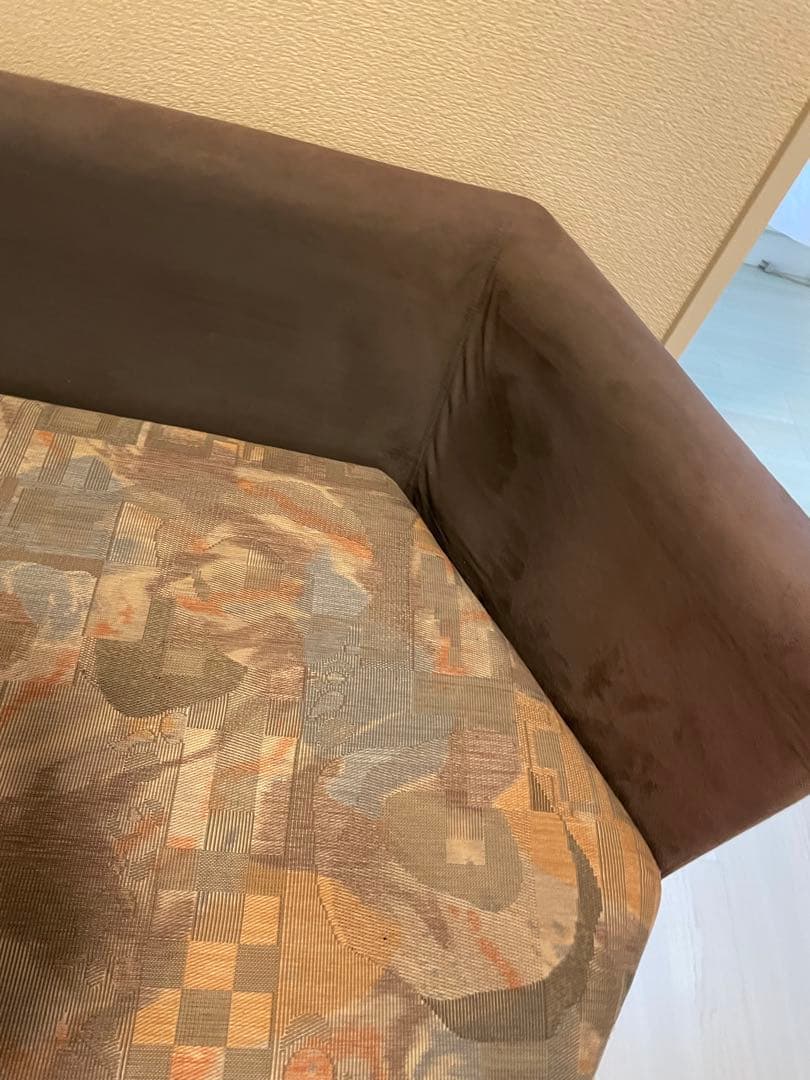 引き取り限定！ モダンファブリック3人掛けソファ