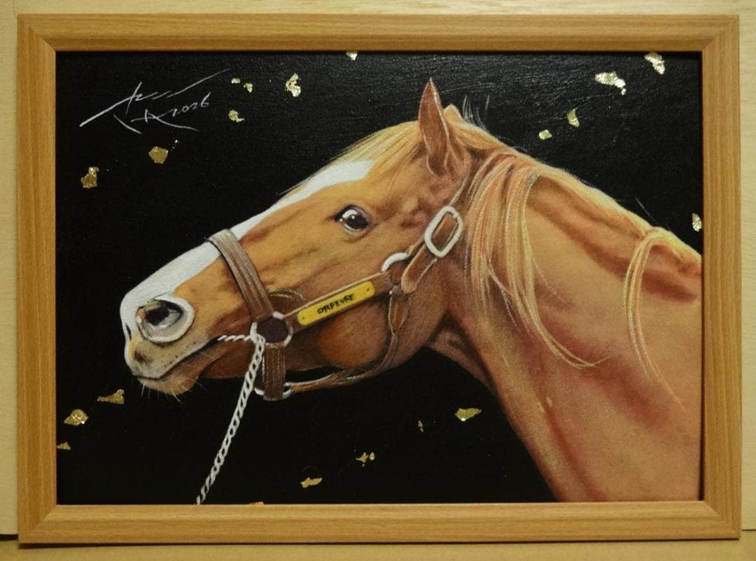 上鈴木正一 油彩画 B4『オルフェーヴル3』新作原画 超・超オススメの