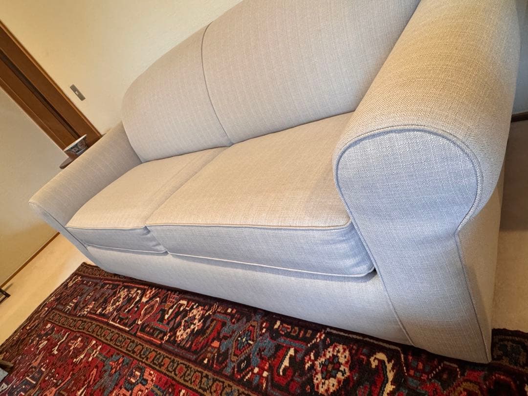 高品質•アメリカ購入 3人掛けソファベッド ベージュ系