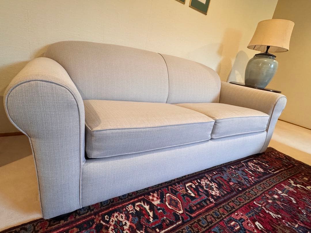 高品質•アメリカ購入 3人掛けソファベッド ベージュ系