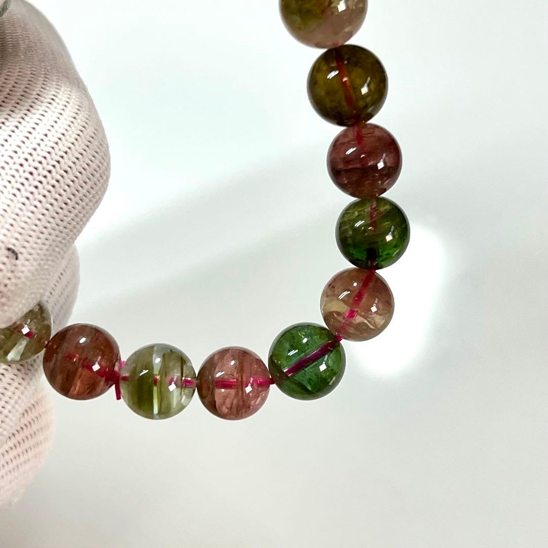 高品質　ウォーターメロントルマリンブレスレット　透明感あり　5