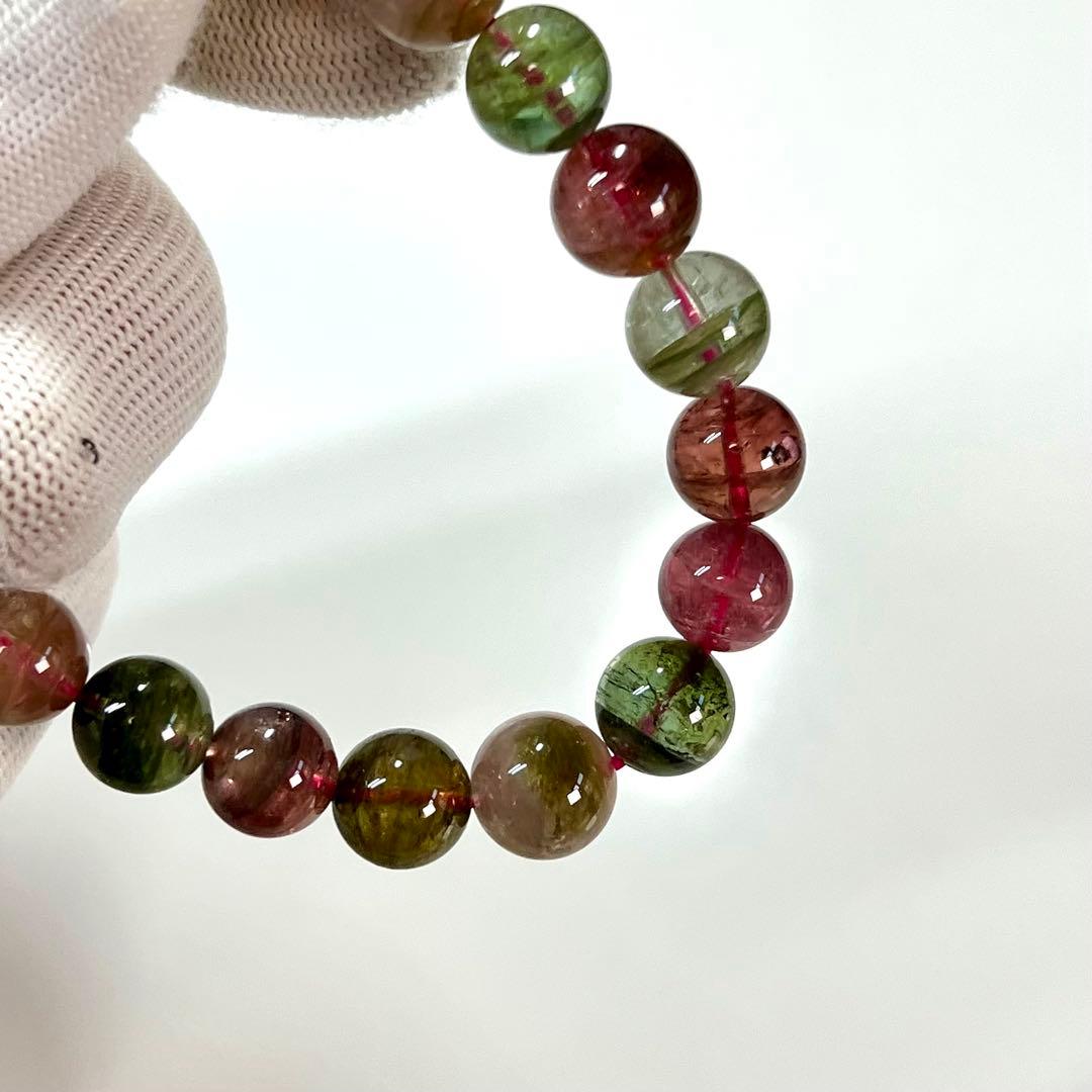 高品質　ウォーターメロントルマリンブレスレット　透明感あり　5