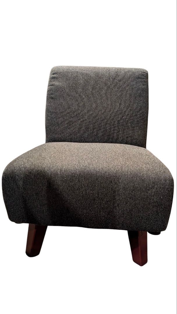 ローソファー フロアソファー 約幅53cm 1人掛け グレー 木製フレーム 脚付