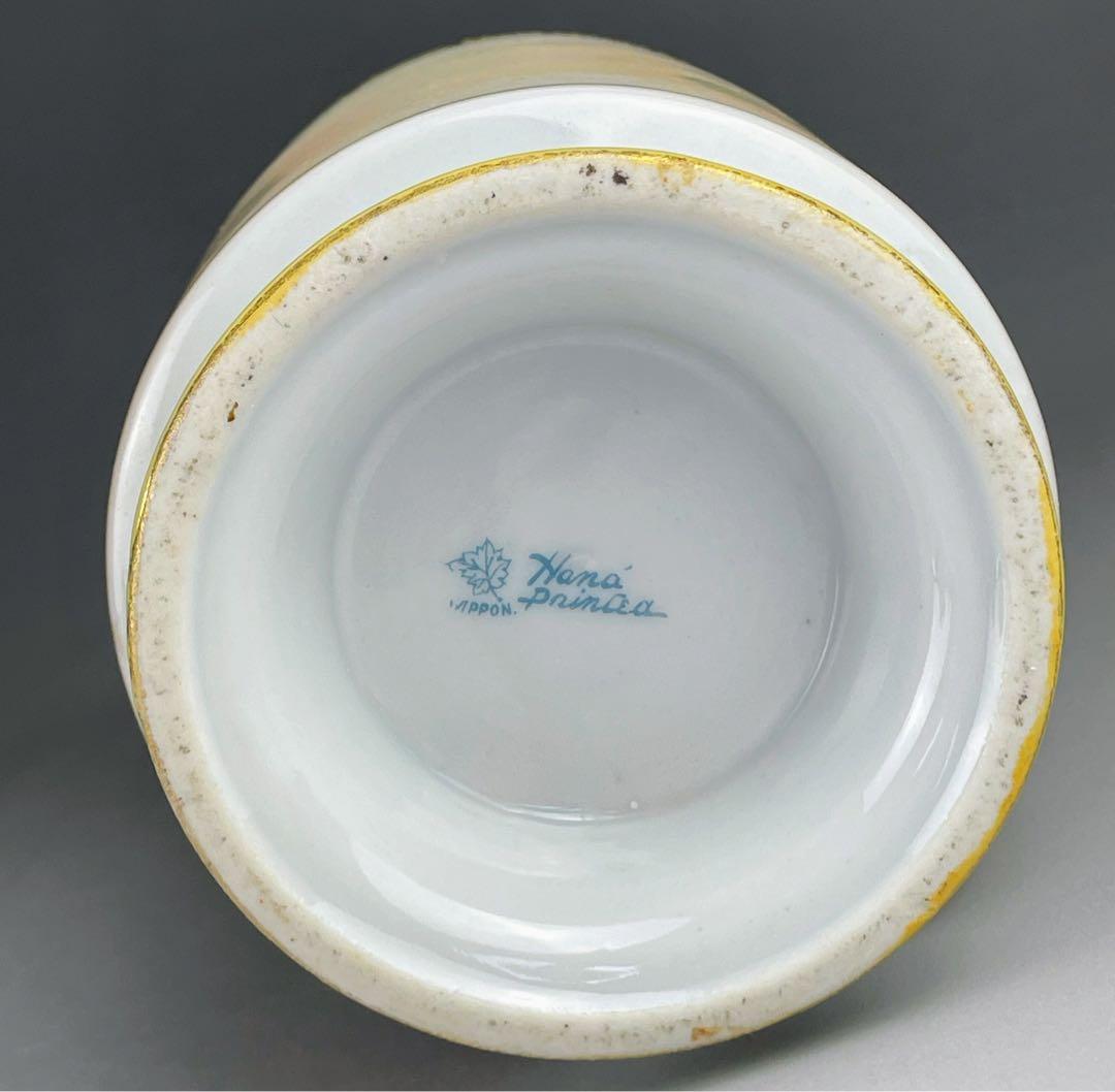 希少】オールドノリタケ アールヌーボー 薔薇紋花瓶 モールド 金彩