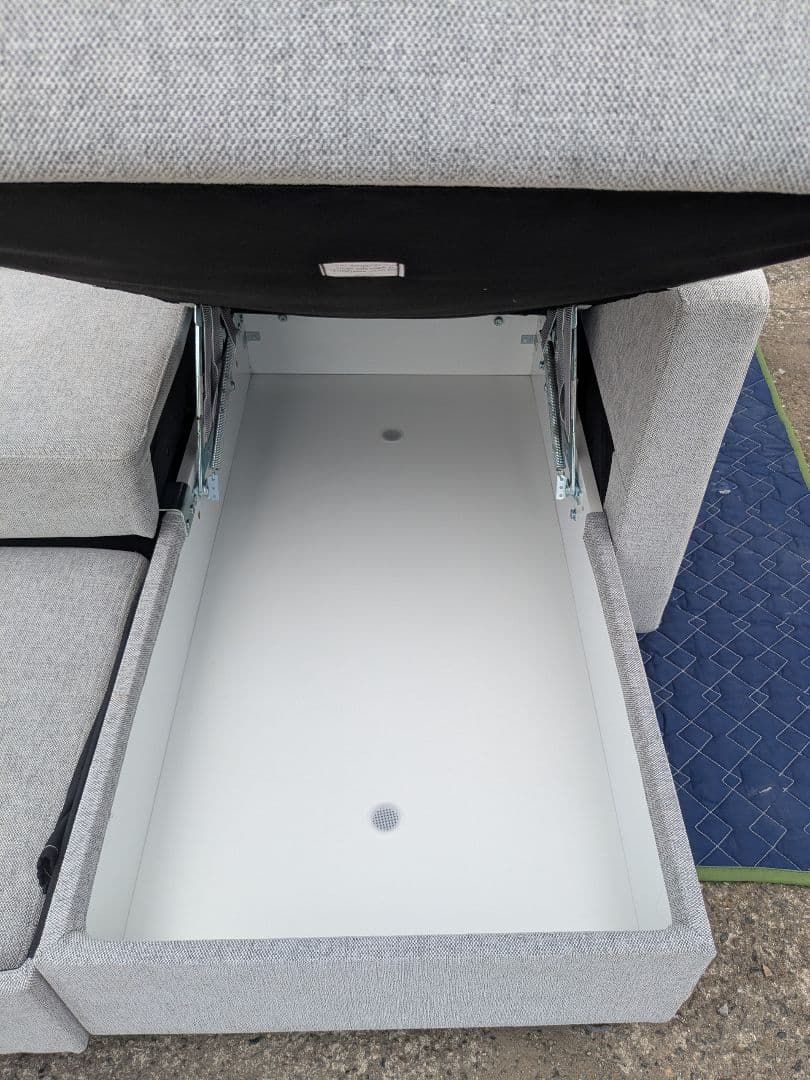 すぅ ニトリ 布張りカウチソファベッド (ノアーク2 GY)