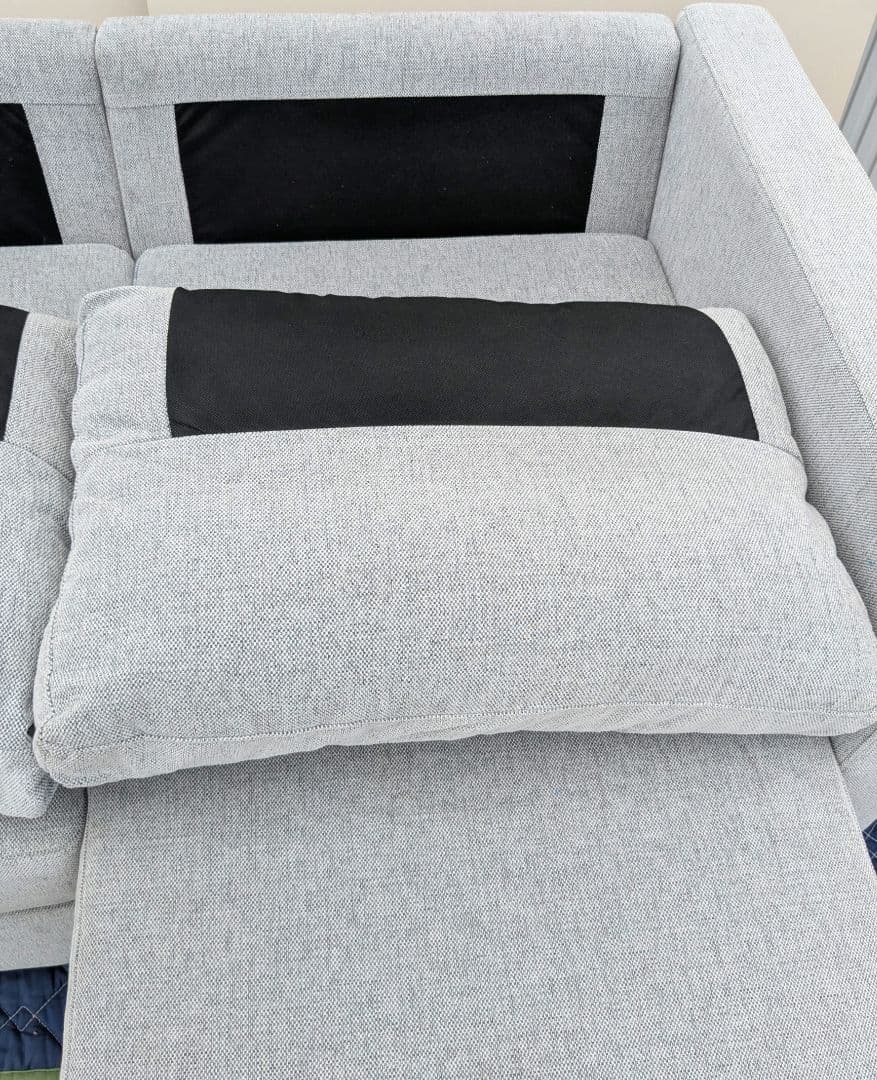 すぅ ニトリ 布張りカウチソファベッド (ノアーク2 GY)