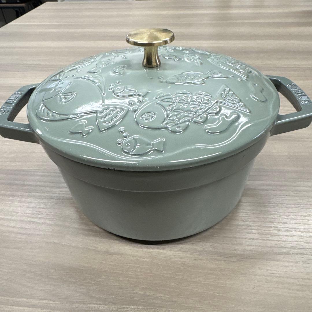 ストウブ　ココット オーシャン 20 cm,ラウンド, ユーカリ