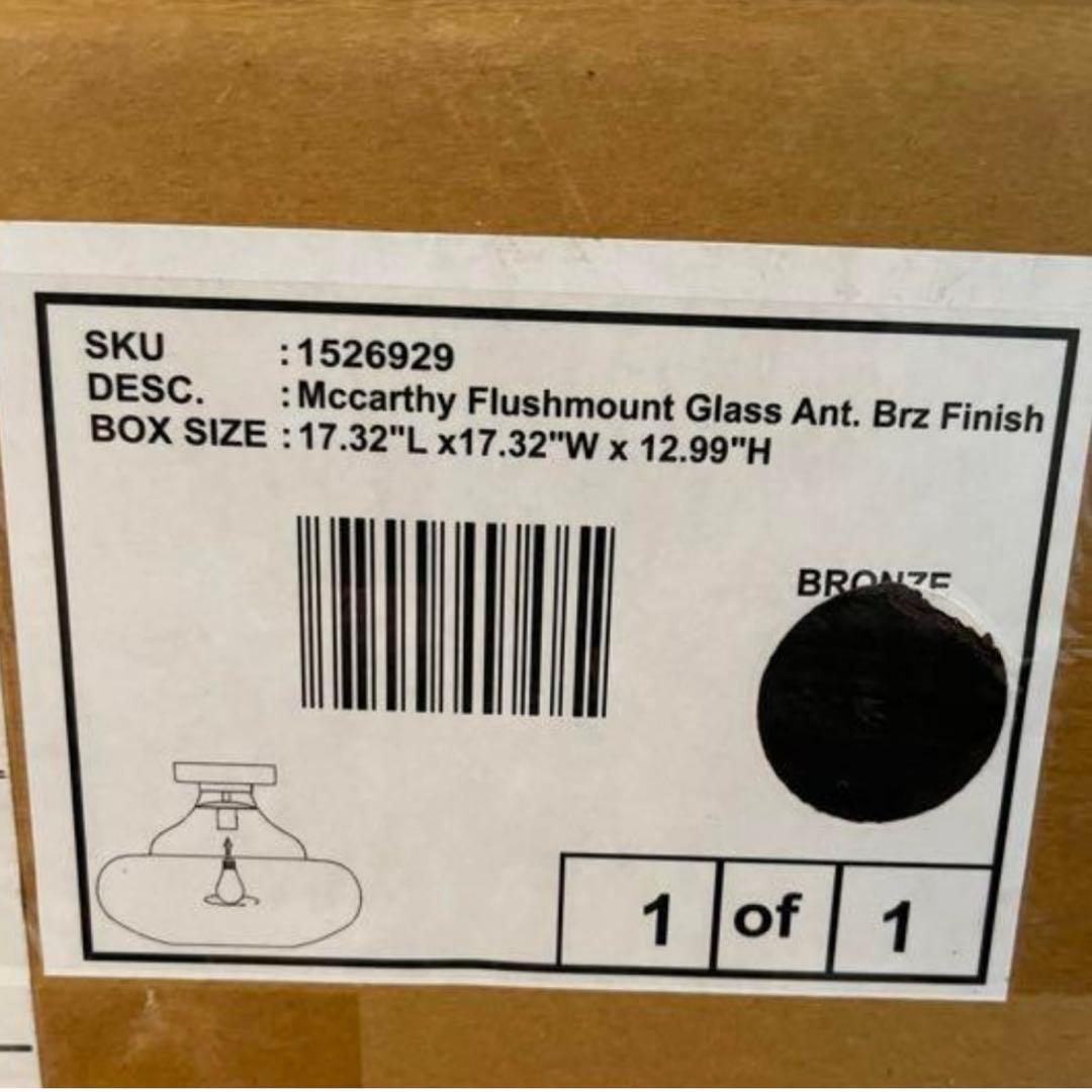 Pottery Barn ガラス/天井照明　①