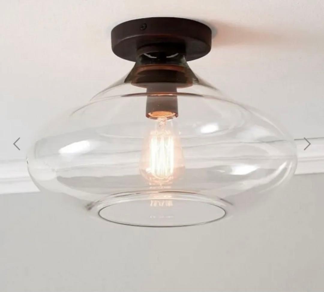 Pottery Barn ガラス/天井照明　①