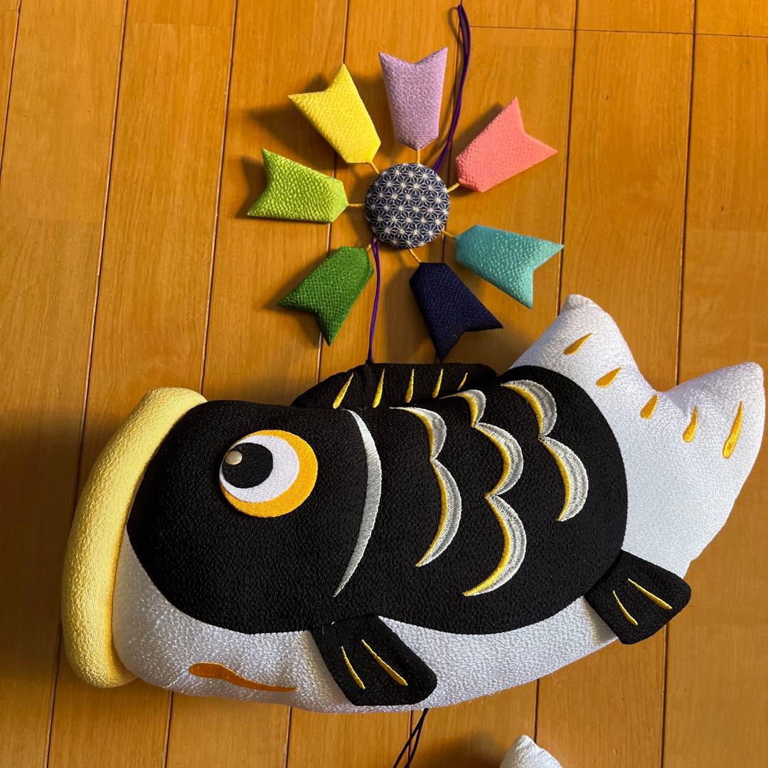 鯉のぼり　ちりめん　カラフル　龍虎堂