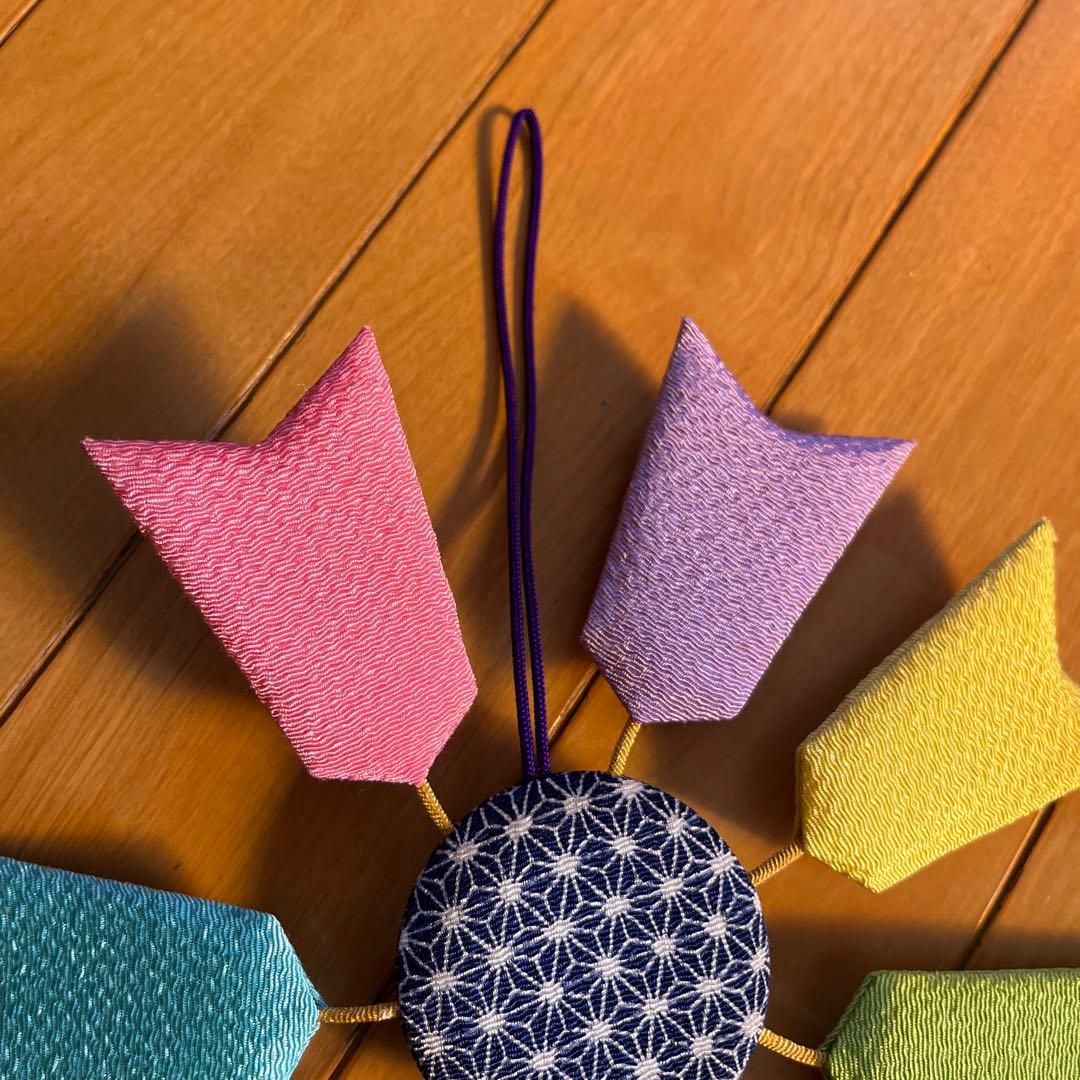 鯉のぼり　ちりめん　カラフル　龍虎堂