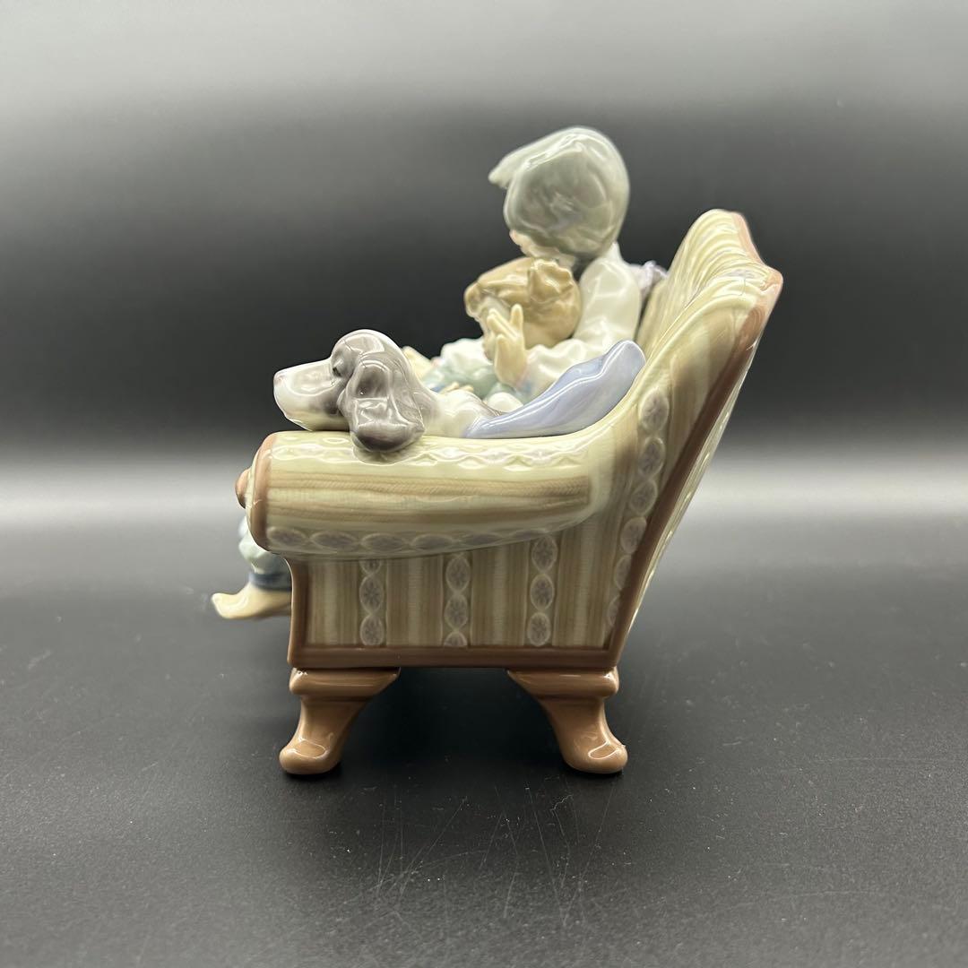 【美品】リヤドロ No. 5735 絶版品 お姉ちゃまのお話 姉妹 犬 置物