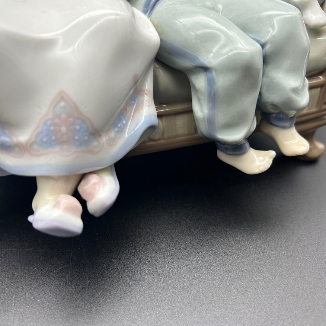 【美品】リヤドロ No. 5735 絶版品 お姉ちゃまのお話 姉妹 犬 置物