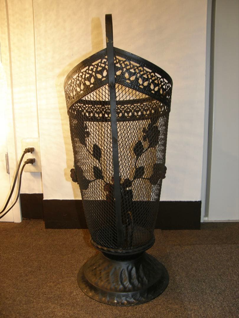 アンティーク アイアン 壁掛けミラー 傘立て セット