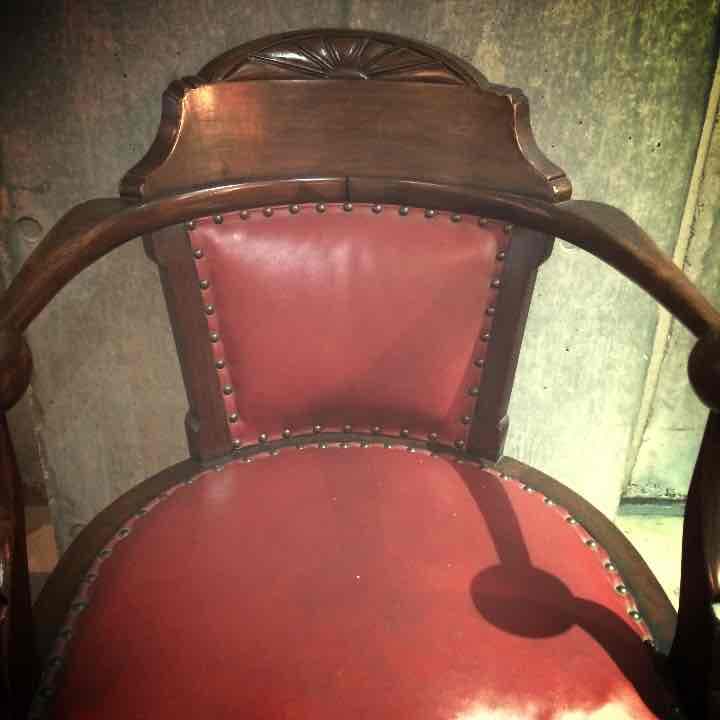 イギリス製アンティークチェアー 馬革 1800年代