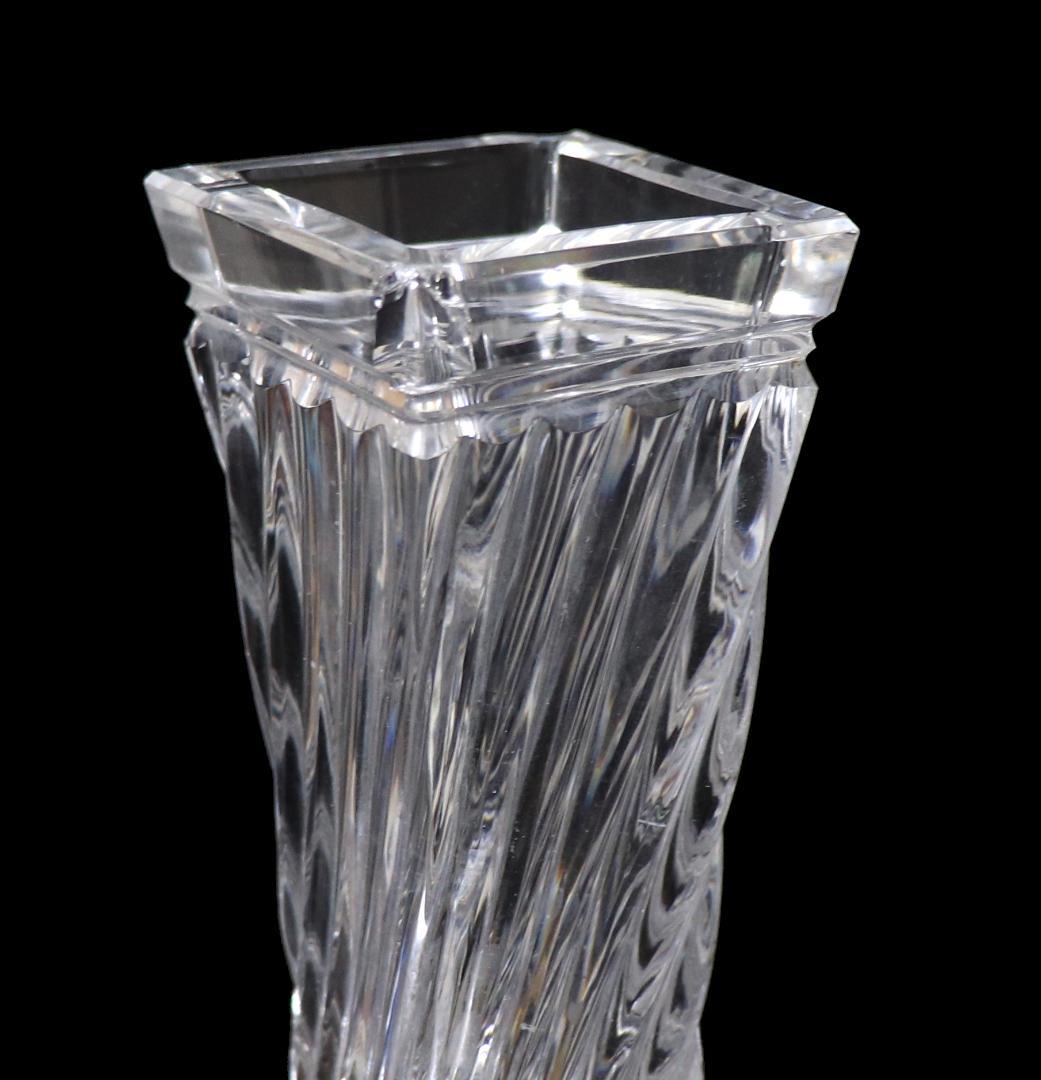 オールド・バカラ 1880年頃 スワール装飾ブロンズ台座 大型花瓶 31.5cm