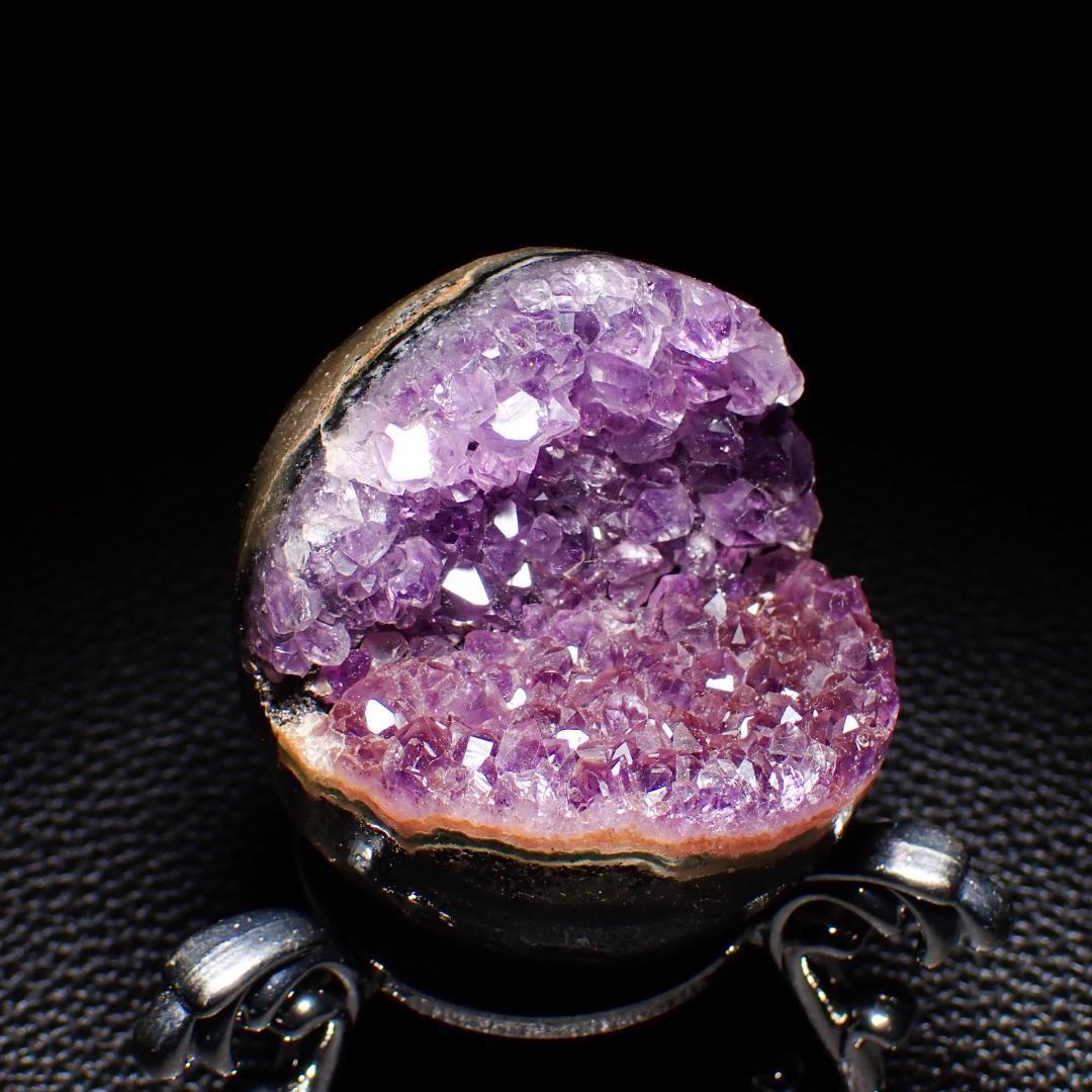 天然石 紫水晶 笑口 3 アメジストドーム 原石 ジオード 結晶 パワーストーン