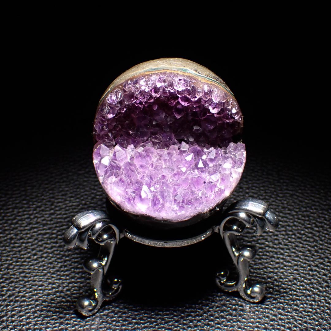 天然石 紫水晶 笑口 3 アメジストドーム 原石 ジオード 結晶 パワーストーン