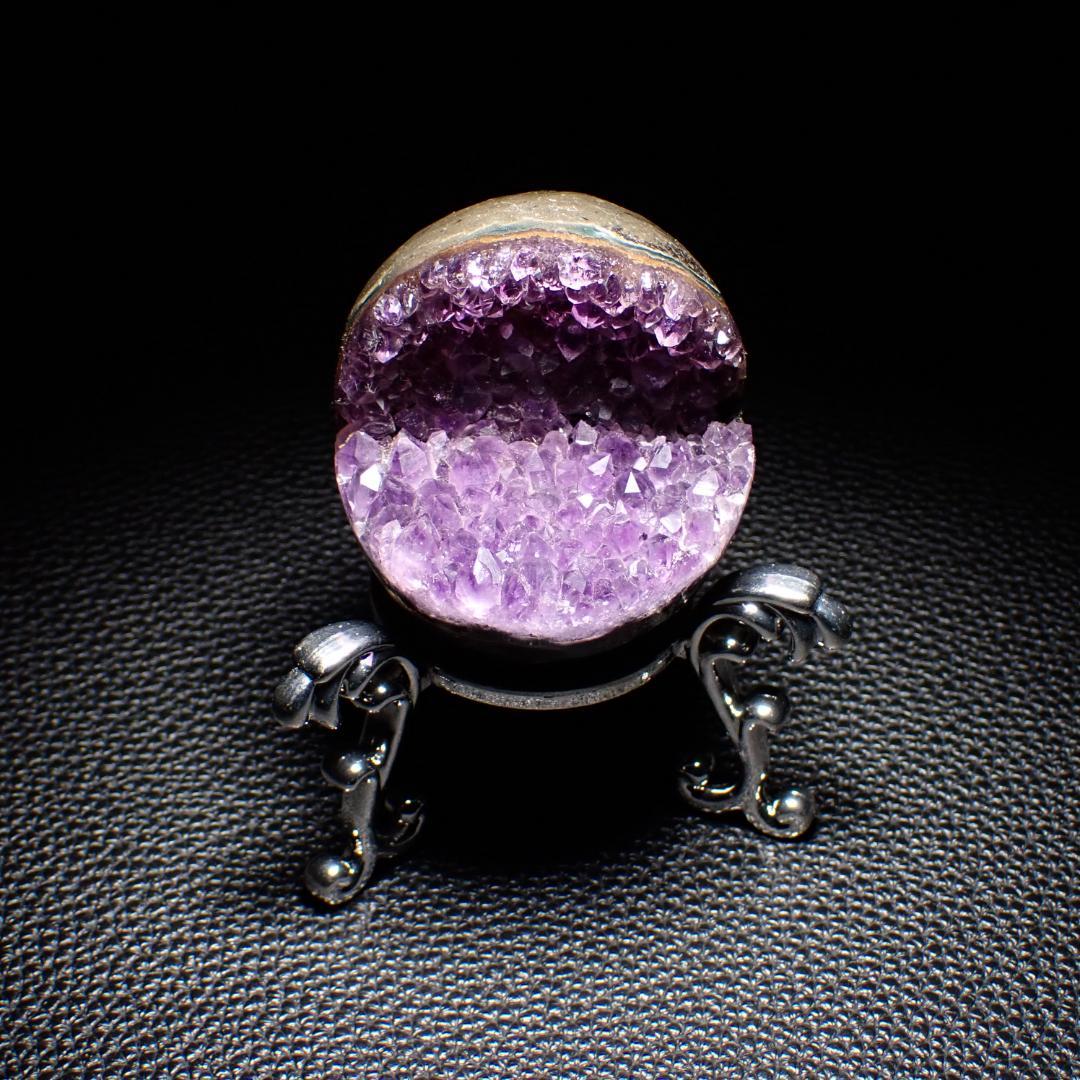 天然石 紫水晶 笑口 3 アメジストドーム 原石 ジオード 結晶 パワーストーン