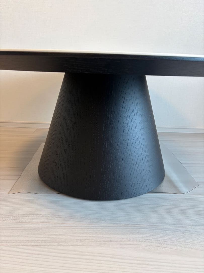 【美品】アルモニア PIANE センターテーブル ブラック ホワイトセラミック