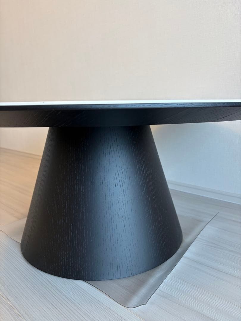 【美品】アルモニア PIANE センターテーブル ブラック ホワイトセラミック