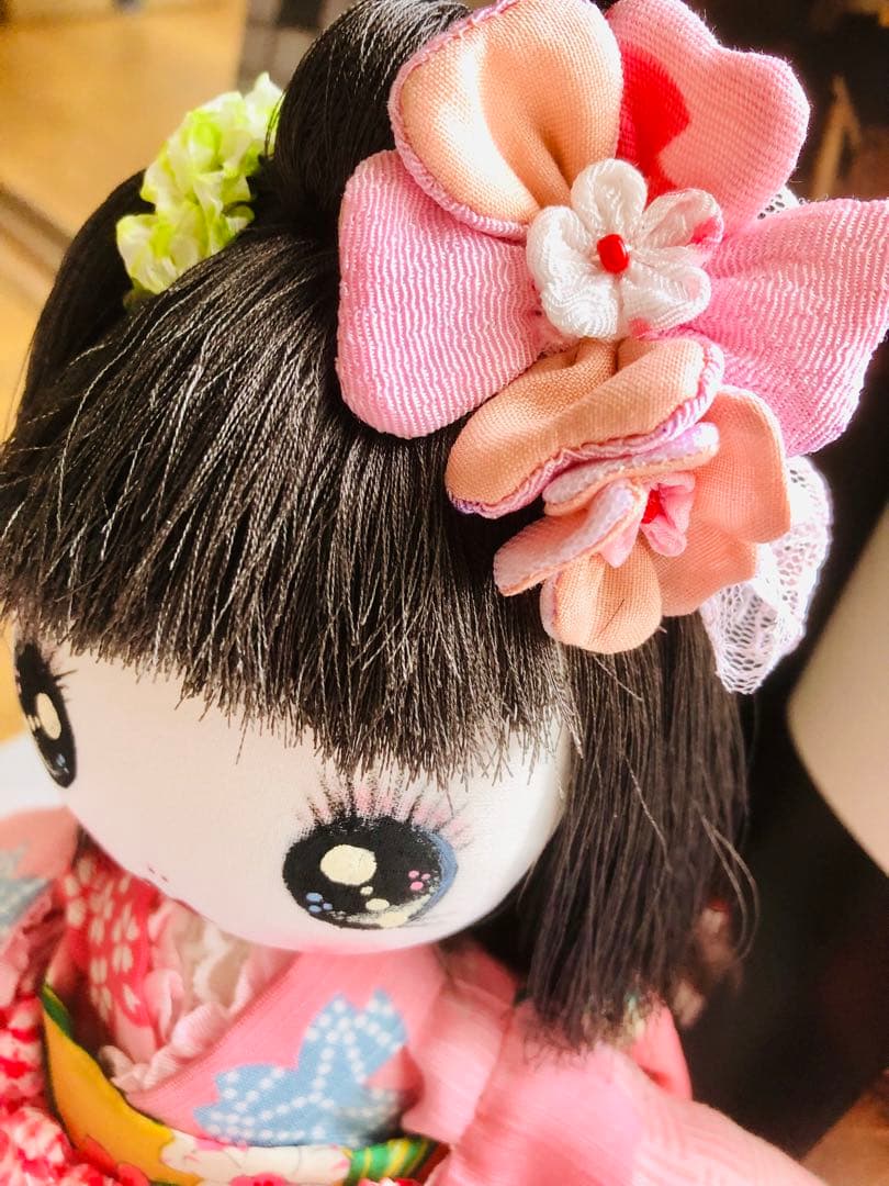 ＊夢のや 文化人形＊夏のお出掛け文化ちゃん浴衣 日傘 約28cm＊